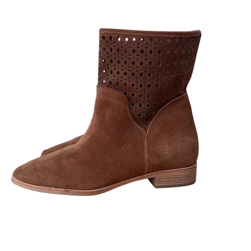 Michael Kors Ankle Boots Womens 8M Brown Sunny Cognac Suede